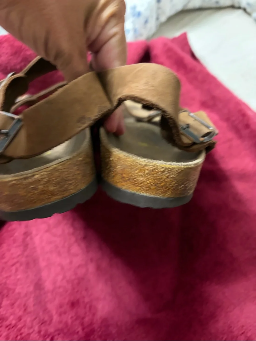 Birkenstock Milano Men’s Brown Leather Two-Strap Sandals size 43/10
